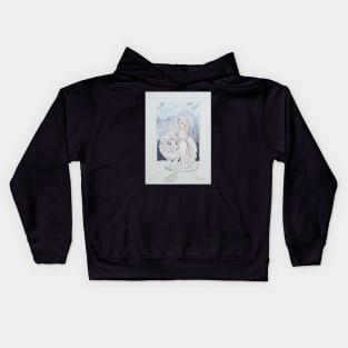 A heart of ice, lonely and alone Kids Hoodie